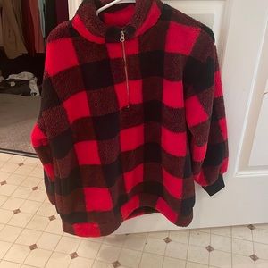 NWT women’s Buffalo check sweatshirt/jacket